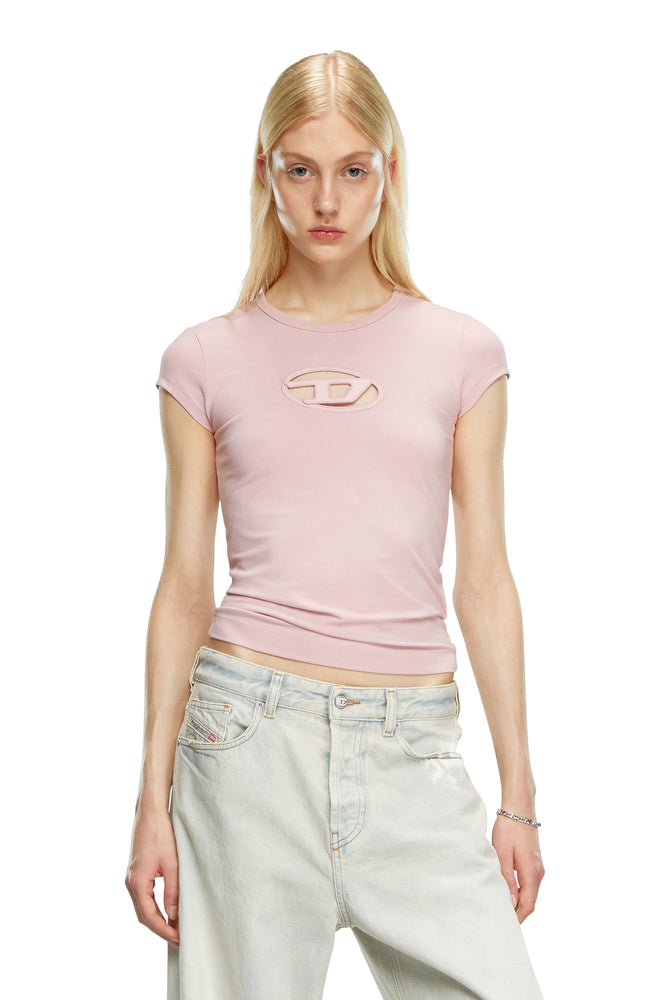 T-shirt with peekaboo logo Real Fur Shearling Chenille
