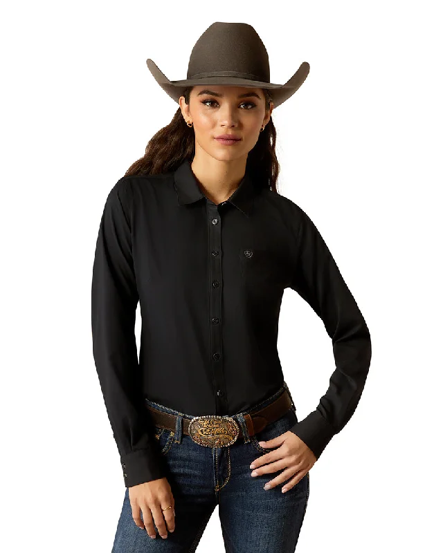 Women's Kirby Pro Shirt Hooded Caped Shawl Collar