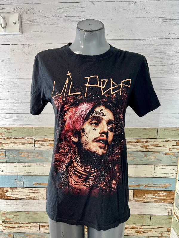00’s Black Little Peep Hip Hop Revival T-Shirt Anti-Pilling Machine Wash Handmade