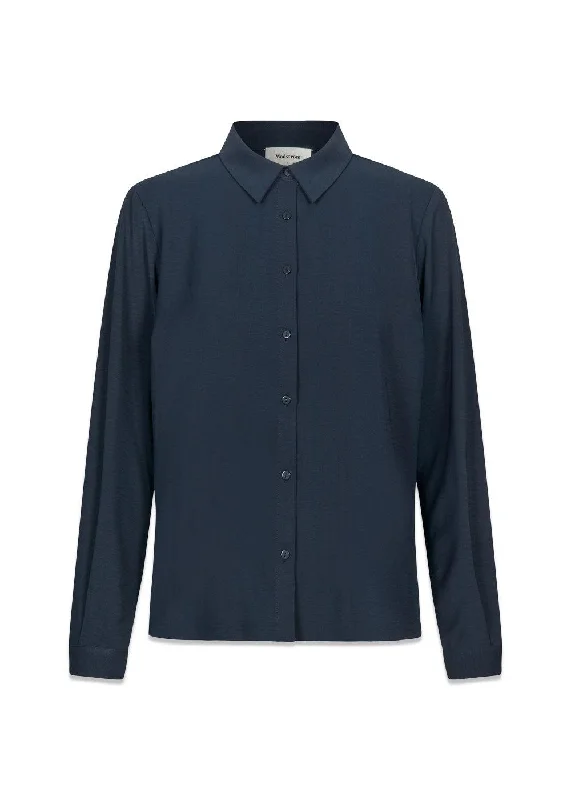 OssaMD shirt - Navy Sky Ribbed T-Shirt High Neck Heavyweight
