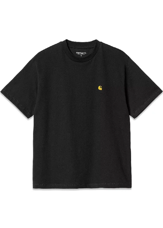W S/S Chase T-Shirt - Black / Gold Polka Dot Checkered Tartan