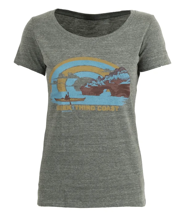 Women's Third Coast T-shirt Mesh Canvas Denim