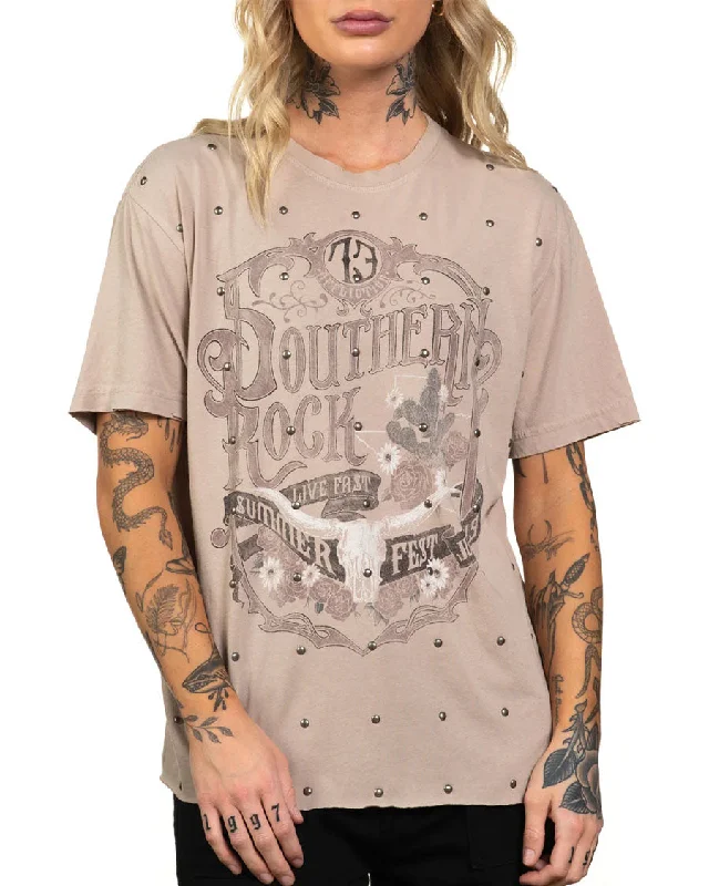 Women's Southern Rock T-Shirt Layered Multi-layer Single Layer