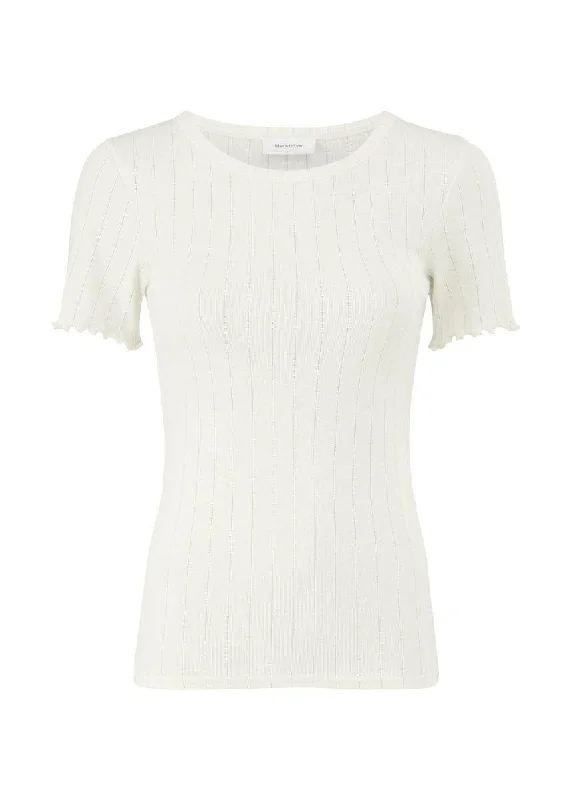 Issy t-shirt - Off White Hooded Caped Shawl Collar