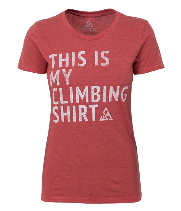 Women's My Climbing Shirt T-shirt Iron Safe Non-Iron Wrinkle Free