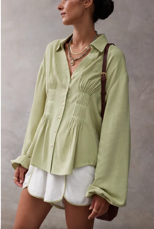 Palmer Shirt Notch Collar Peter Pan Collar Cowl Neck
