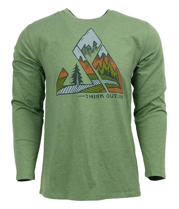 Unisex Seek Outside Long Sleeve T-shirt Chenille Blend Fleece Blend Nylon Blend