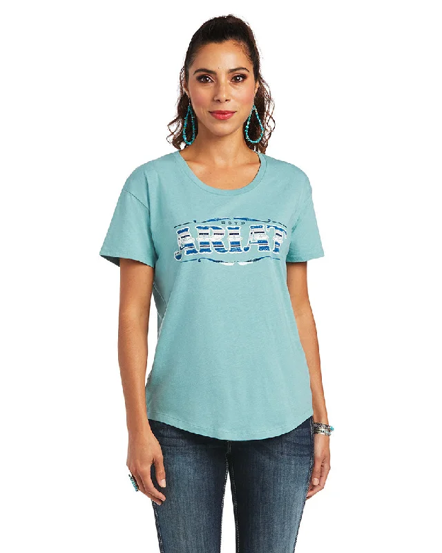 Women's Rough Serape T-Shirt Graphic Embroidered Appliqued