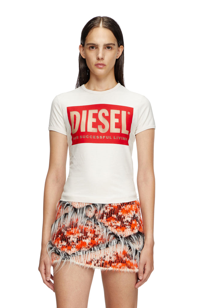 T-Shirt With Devoré Biscotto Logo Machine Wash Dry Clean Hand Wash