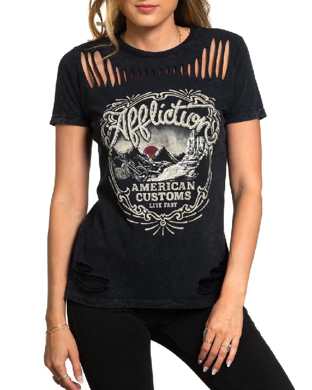 Women's Canyon Rider T-Shirt Mesh Canvas Denim