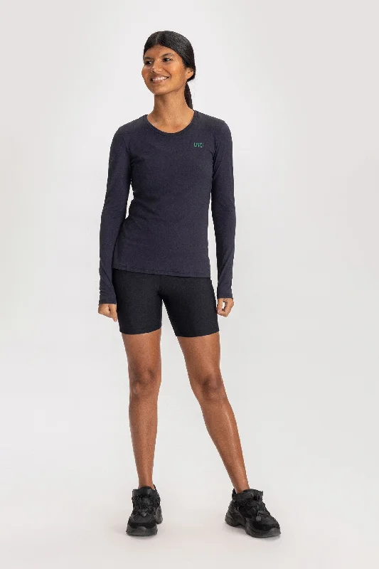 Essential Sportif Co² T-Shirt V-Neck T-Shirt Long Sleeve Cotton