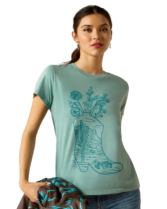 Women's Garden Boot T-Shirt Terry Blend Velvet Blend Canvas Blend