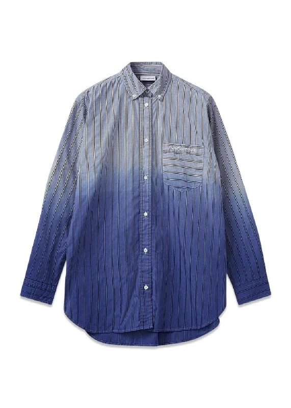 Holiday Dip Dye Shirt - Dark Blue Dip Dye Fleece Nylon Spandex