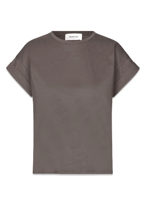 BrazilMD short t-shirt - Warm Gray Handmade Hand-knitted Hand-woven