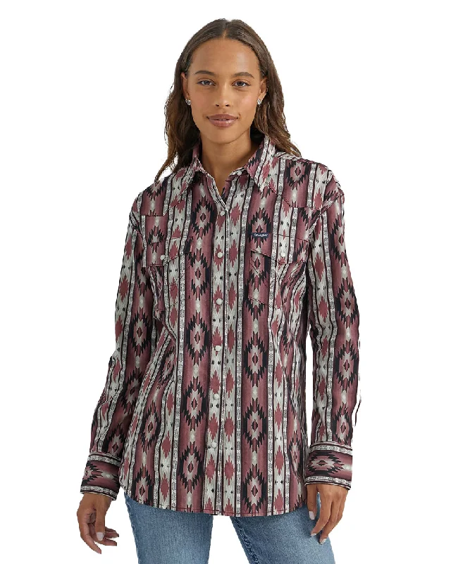 Women's Checotah Boyfriend Western Snap Shirt Machine Wash Dry Clean Hand Wash
