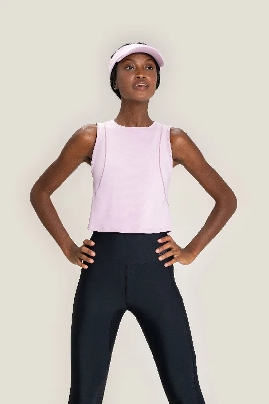 Harmony Cropped Slim Fit Shirt Mesh Fabric Canvas Fabric Denim Fabric