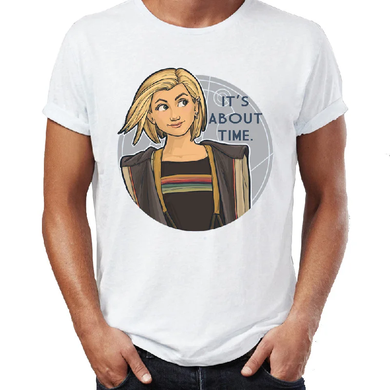 Men's T Shirt Thirteenth doctor who feminism artsy first women doctor tardis Tee Basic T-Shirt Crew Neck Short Sleeve