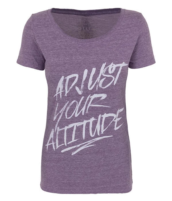 Women's Adjust Your Altitude T-shirt Beaded Sequined Faux Fur
