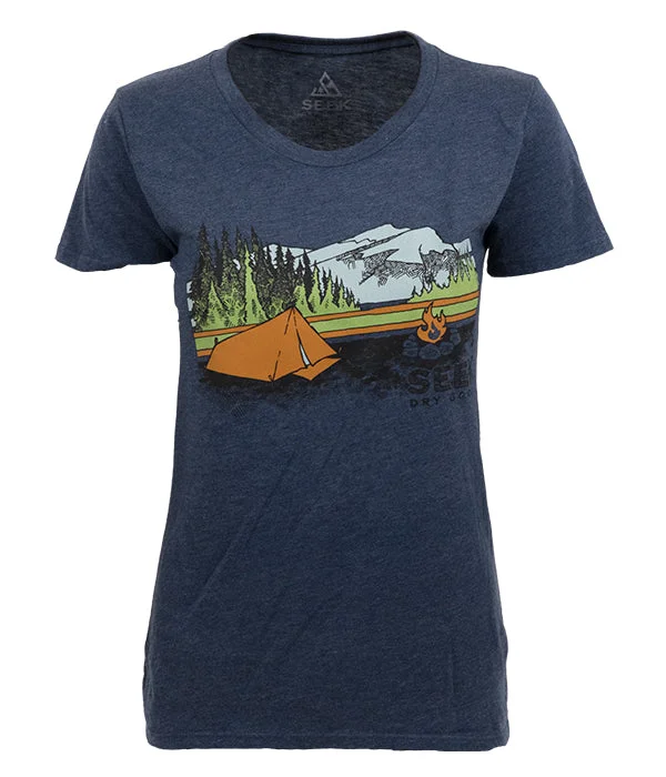 Women's Fireside Camp T-shirt Layered Multi-layer Single Layer