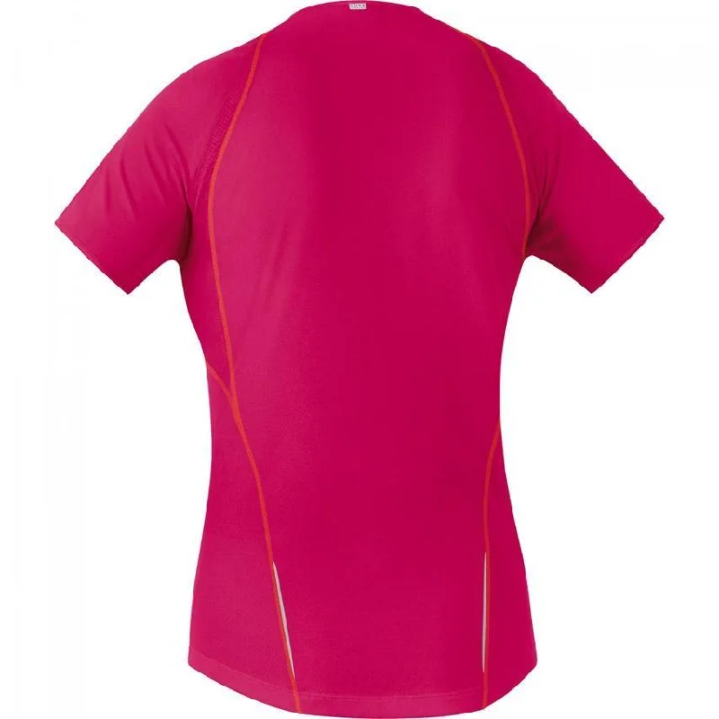 Gore running wear ESSENTIAL 3.0 LADY SHIRT Striped Floral Plaid