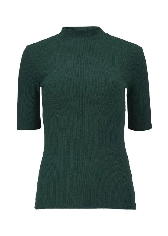 Krown t-shirt - Bottle Green Print Jacquard Patchwork