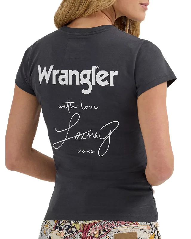 Women's X Lainey Wilson With Love Shrunken Band Short Sleeve T-Shirt Iron Safe Non-Iron Wrinkle Free