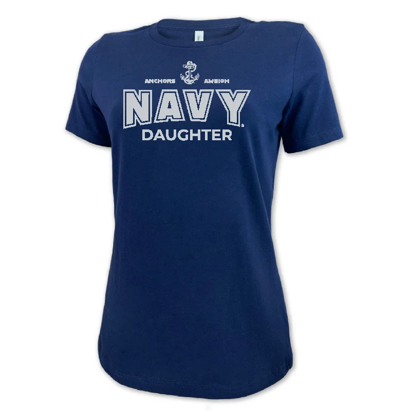 Navy Daughter Ladies T-Shirt (Navy) Terry Blend Velvet Blend Canvas Blend