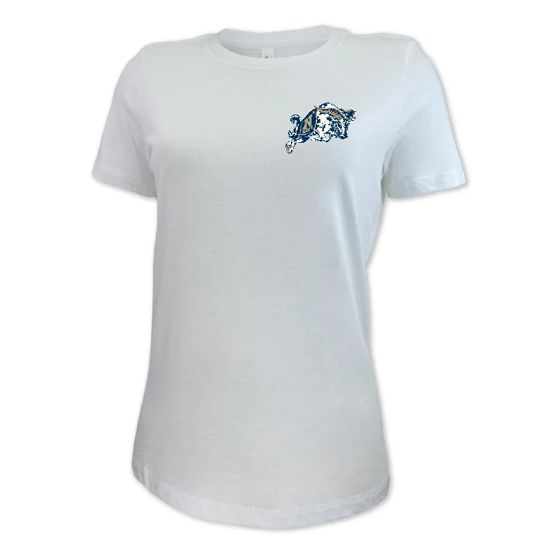 USNA Goat Ladies T-Shirt Chenille Blend Fleece Blend Nylon Blend