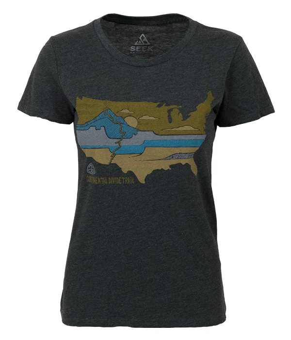 Women's Continental Divide Trail United Landscapes T-shirt Anti-Shrink Durable Soft