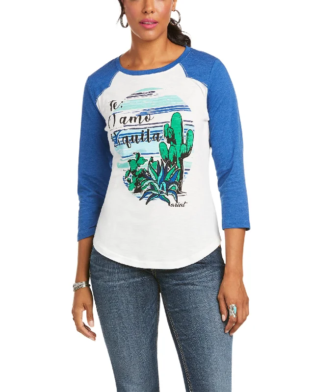 Women's Te Amo Tequila Shirt Print Jacquard Patchwork