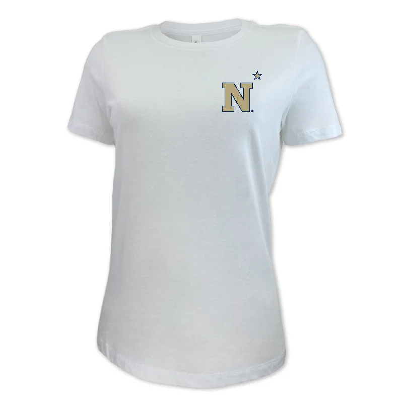 USNA N* Ladies T-Shirt Spandex Blend Rayon Blend Denim Blend