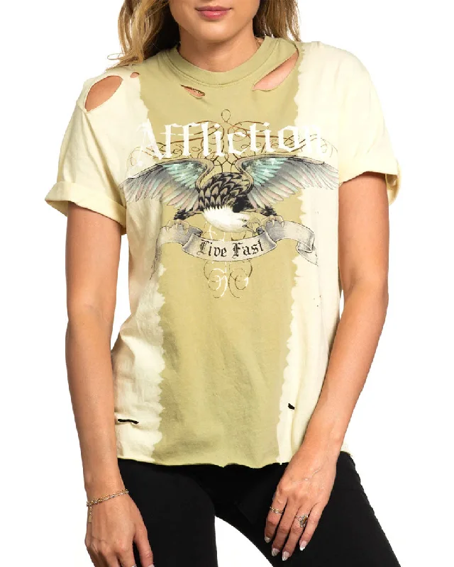 Women's Eagle T-Shirt Boxy Fit Fitted Loose