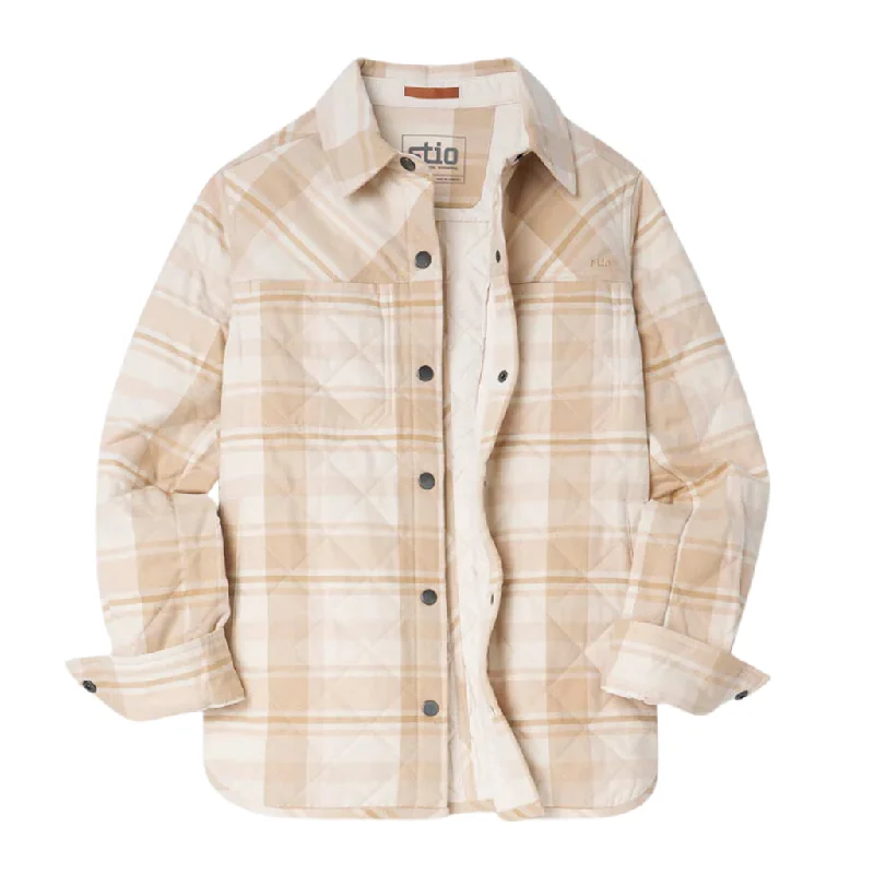 Stio Women's Buckhorn Insulated Snap Shirt Striped Floral Plaid