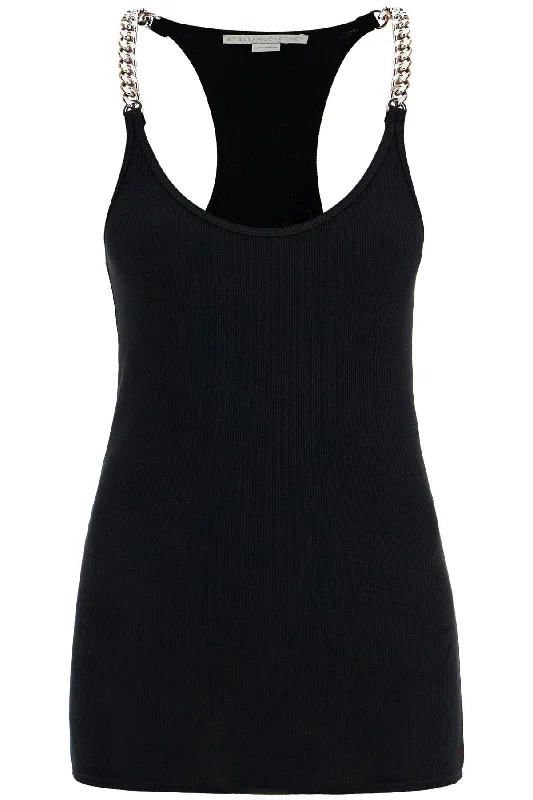 "tank Top With Chains On  - Black vibrant tank top