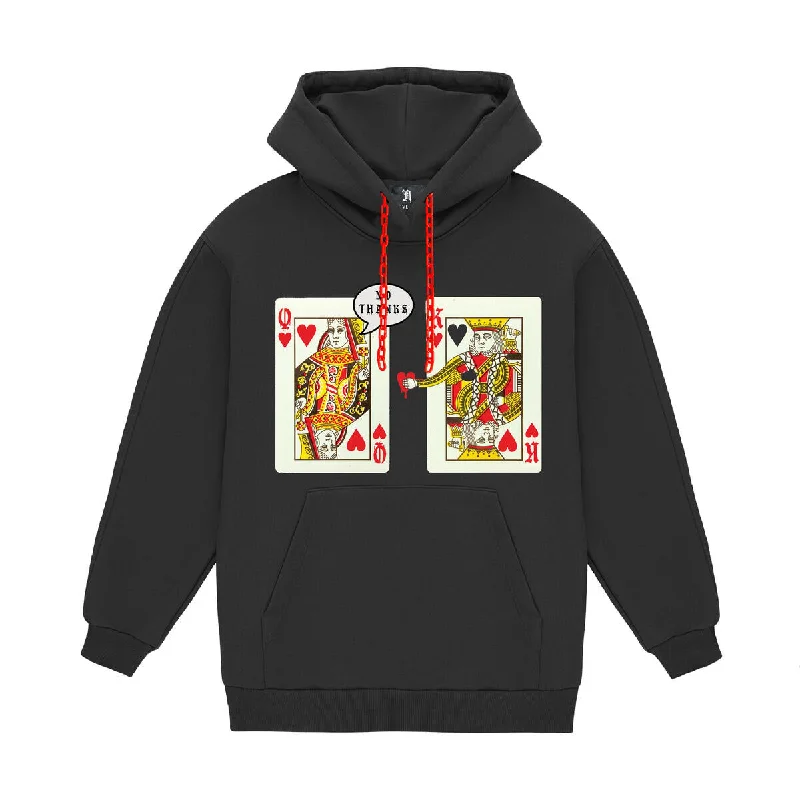 November Reine (Black "The Queen" Heavyweight Chain Hoodie) Hoodie with Relaxed Fit Easy Casual