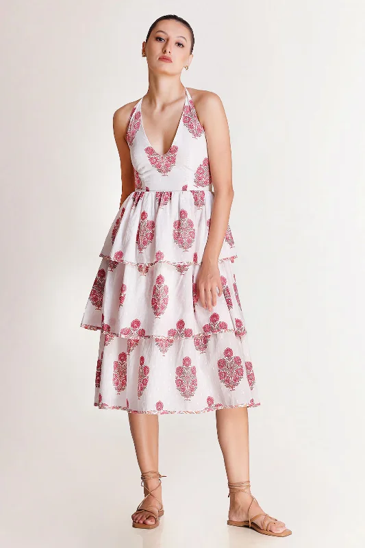Hazel - Printed Tiered Dress Tunics Essential wardrobe