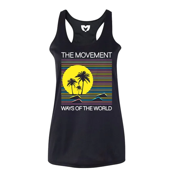 Women's Neon Tank (Black) sequin tank top