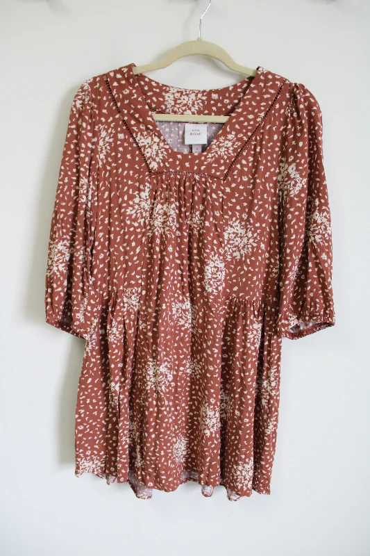 Knox Rose Terracotta Linen Blend Dress | S Tunics Party sparkling