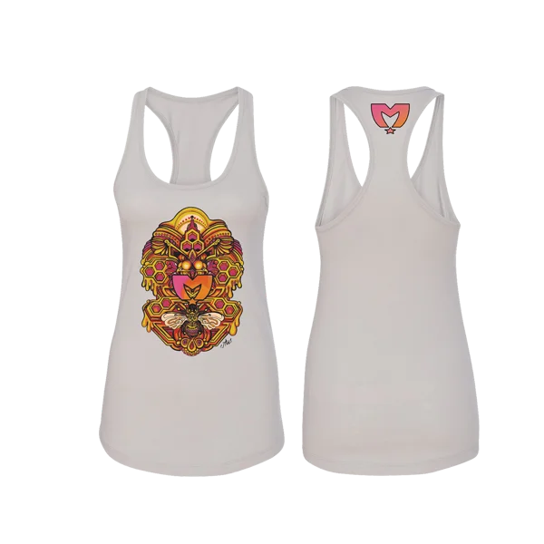 Women's Honey Tank (Gray) metallic tank top