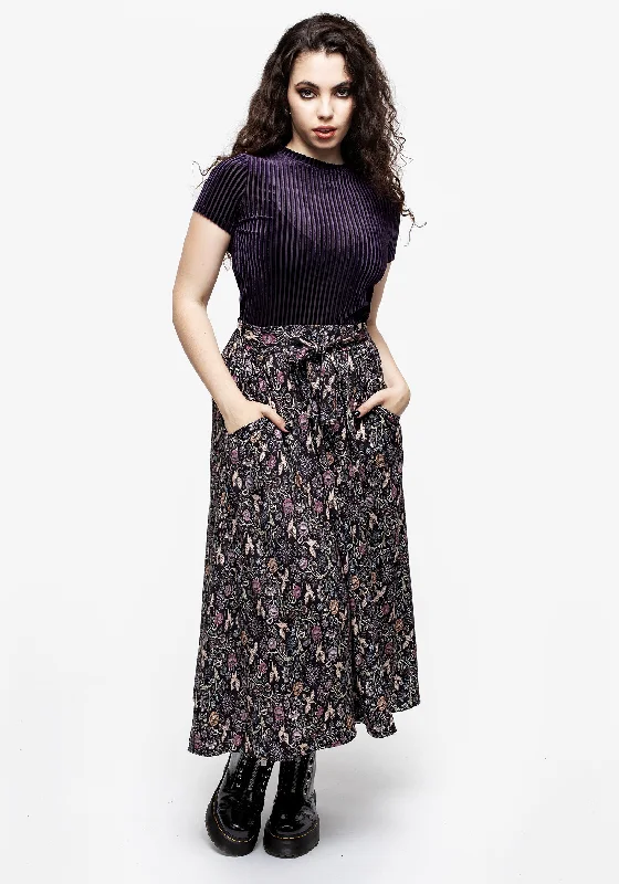 Snapdragon Tie Detail Midi Skirt athletic skirt fit