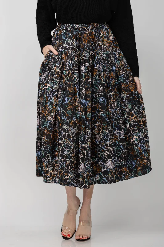 Ulla Johnson Ileida Skirt in Starling silk skirt sleek