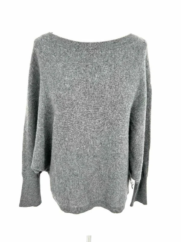 Vince Women's Gray Dolman Sleeve Cashmere Size S Sweater Sequined Glittery Shiny