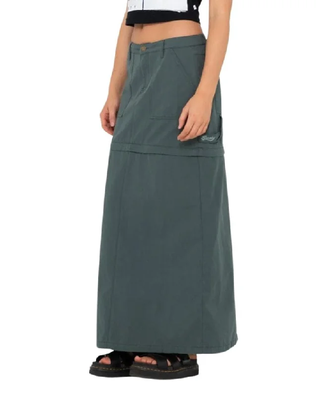 Billie Low Rise Ripstop Zip Off Skirt leather skirt sleek