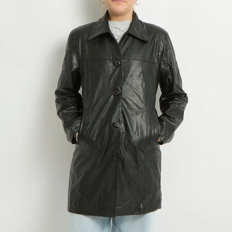 Leather Blazer Jacket - UK 10 Denim Jacket Leather Jacket Suede Jacket