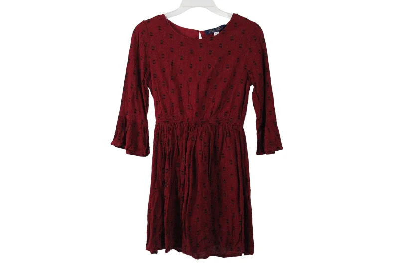 Blue Rain Maroon Dress | XXS Tunics Corduroy durable