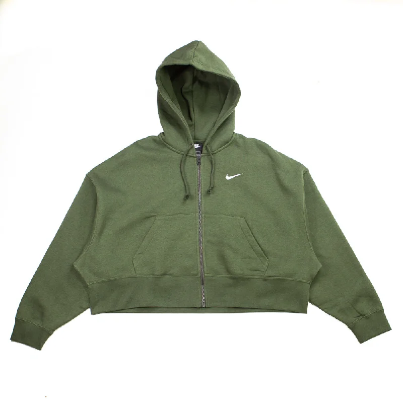 W NSW Full Zip Hoodie (Cargo Khaki) Hoodie with Lace Feminine Delicate