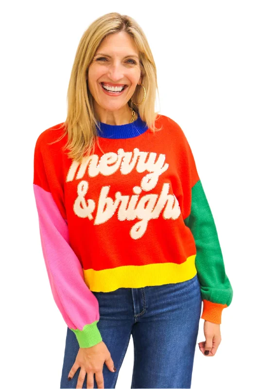 Colorblock Merry & Bright Sweater Lightweight Heavyweight Midweight