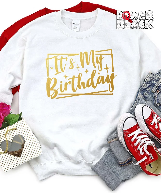 White Sweatshirt with Gold