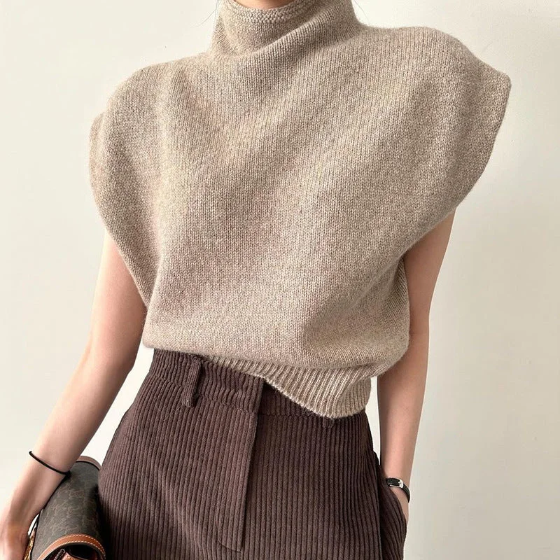 Liliana® | Elegant knitted sweater without sleeves Modern Contemporary Chic