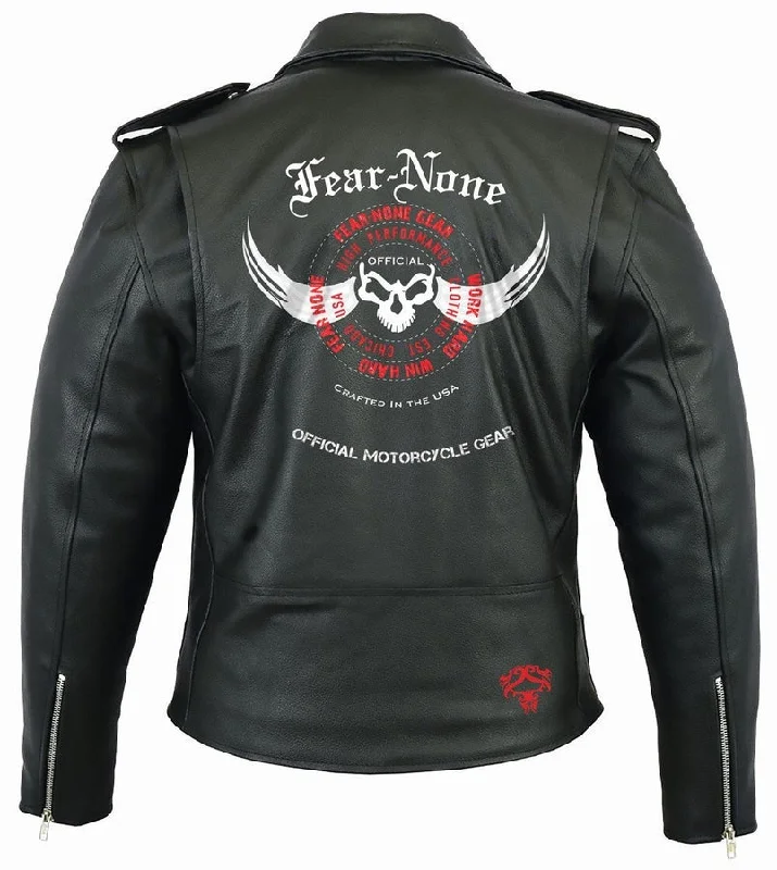 Heavy Duty Rider Leather Highway Jacket Welt Pockets Slit Pockets Flap Pockets